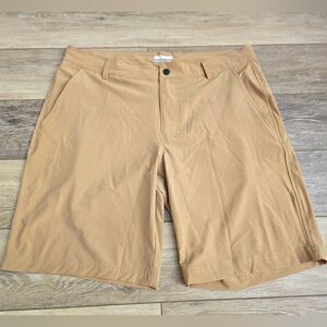 Columbia shorts size 36 quick dry material 10" Length tan colored